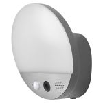 Ledvance Smart+ Wifi runde Außenwandleuchte 15W 950lm - 830 | Kamera | Sensor | Dunkelgrau