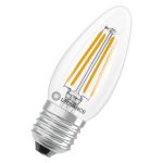 Ledvance Classic LED E27 Kerze Fadenlampe Klar 3.4W 470lm - 827 Extra Warmweiß | Ersatz Für 40W