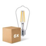 Mehrfachpackung 6x Philips MASTER Value LED Glühbirne E27 Edison Fadenlampe Klar 5.9W 806lm - 927  | Höchste Farbwiedergabe - Ersatz Für 60W