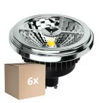 Lot 6x Spot LED GU10 AR111 15W 850lm 40D - 927 Blanc Très Chaud | Meilleur Rendu De Couleur - Dimmable - Remplacement 75W