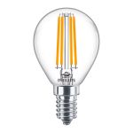 Philips Corepro LED Lustre E14 Boule Filament Claire 6.5W 806lm - 827 Blanc Très Chaud | Équivalent 60W