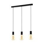 Eglo Suspension Luminaire Pozueta Échantillon Noir | IP20 - Convient pour 3x E27 