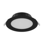 Spot Encastrable LED Plat Encastré Noir 21W 2400lm 100D - 827-830-840 CCT | 213mm - Diamètre 195mm
