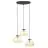 Brilliant Kaizen Suspension Luminaire Verre Suspension Luminaire Métal Noir Beige | 400mm - Convient pour 3x E27