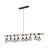 Eglo Suspension Luminaire Townshend 5 Échantillon Bois Noir | IP20 - Convient pour 9x E27 