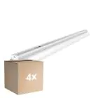 Lot 4x Réglette Réflecteur V2 LED T8 | Convient pour 1x 120cm Tube LED