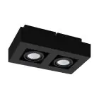 Eglo Plafond Spot Mendoza Échantillon Noir 9.4W 690lm - 830  | Dimmable - Convient pour GU10