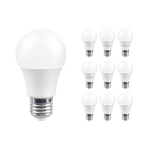 Lot 10x LED E27 Poire Dépolie 4.9W 480lm - 827 | Remplacement 40W